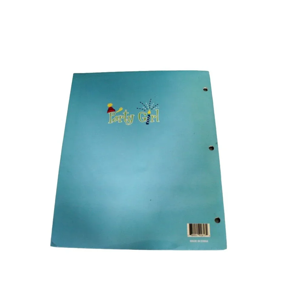 Vintage 2006 Y2K Velvet “Party Girl” Folder with Pockets – Retro School Supply,